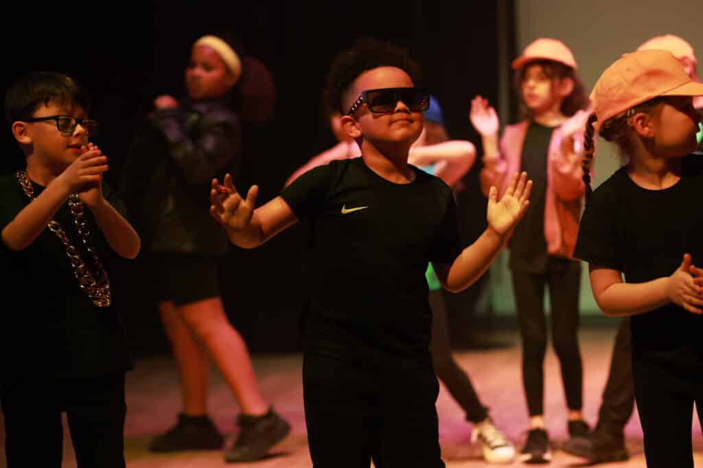 SASA students in a performance on stage
