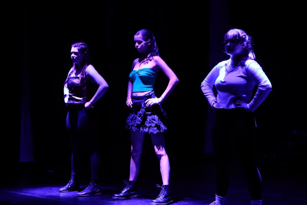 SASA students on stage in a performance
